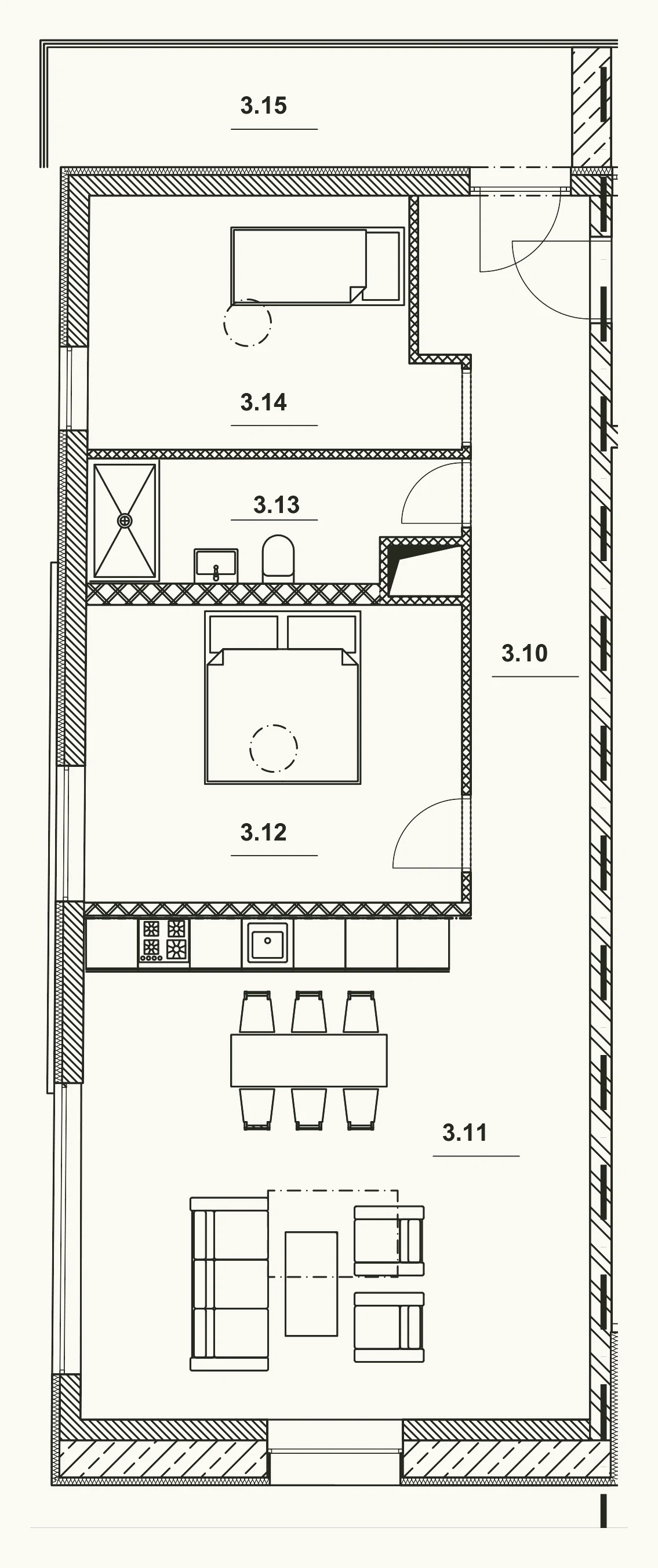 Floor plan of apartment 09 – 3+kk, 78.02 m², 2nd floor · attic