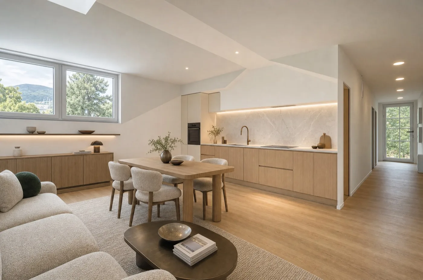 Apartment 09 – living room with kitchen